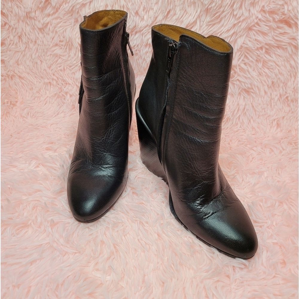 Host PICK 🎆 See by Chloe  Black Wedge Ankle Boots with Fringe - Picture 11 of 16